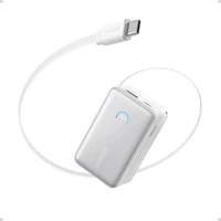 Powerbank ANKER Nano 10.000mAh, 45W s integriranim USB-C kabelom, bijeli Powerbank ANKER Nano 10.000mAh, 45W s integriranim USB-C kabelom, bijeli